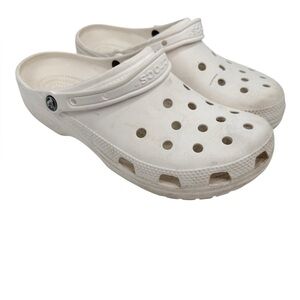 Crocs White Slip-On Clogs size 12